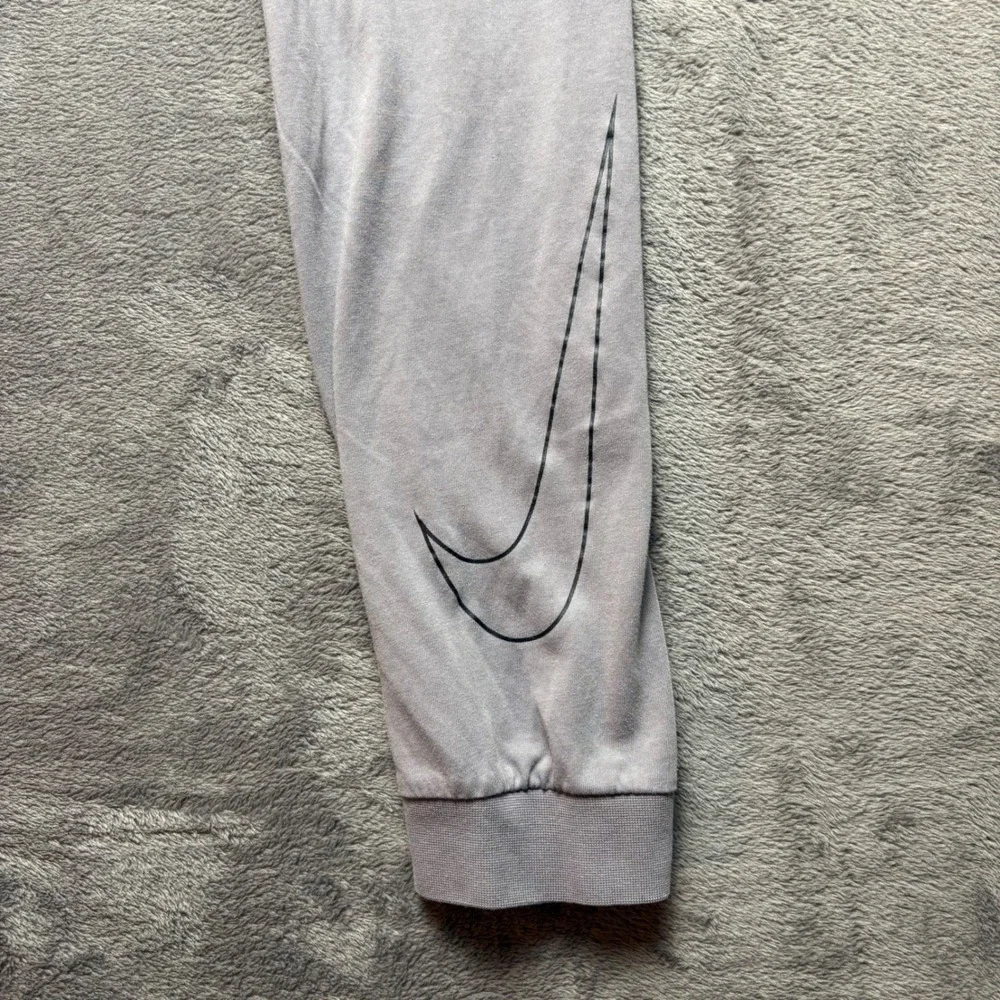 Nike Joggers Mens S Gray Cotton Poly Dri-FIT Swoosh AR4837-036 Sweatpants